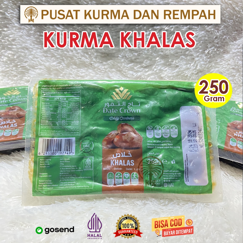 

Kurma Khalas 250gr – Kurma Favorit Ramadhan, Lembut & Tidak Terlalu Manis