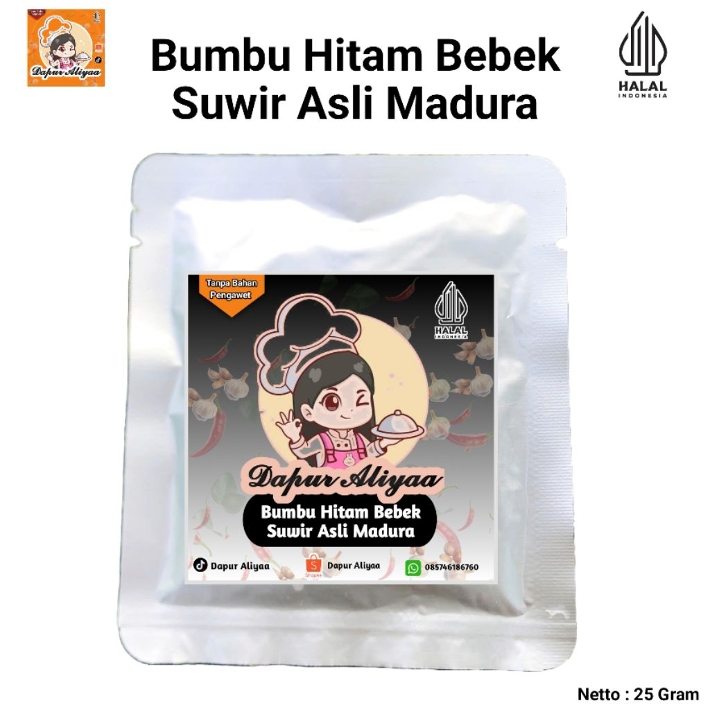 

Dapur Aliyaa Sambal Bumbu Hitam Bebek Suwir Baby Cumi Cakalan Teri Sachet 25 gram Asli resep Madura