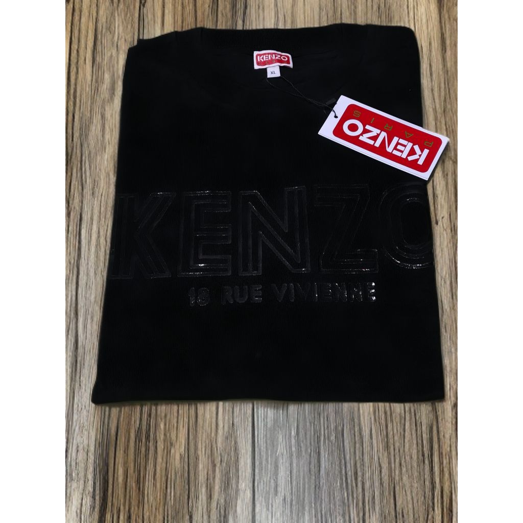 kaos kenzo black silver original