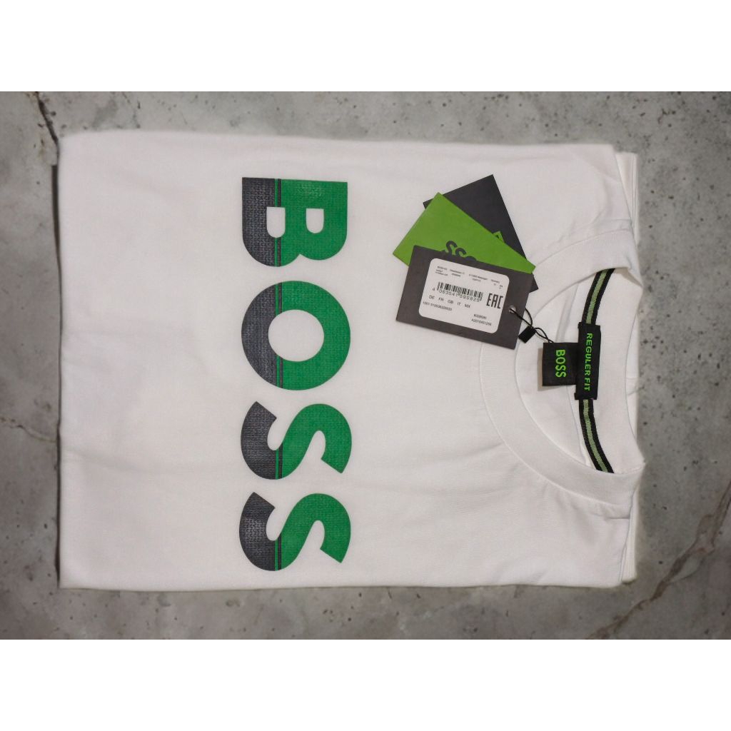 kaos boss putih original