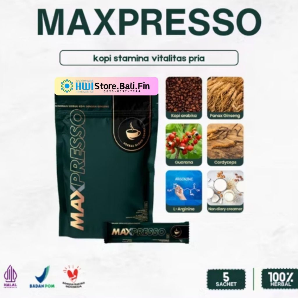 

Maxpresso HWI 100% Original | Kopi Herbal Stamina Dan Vitalitas