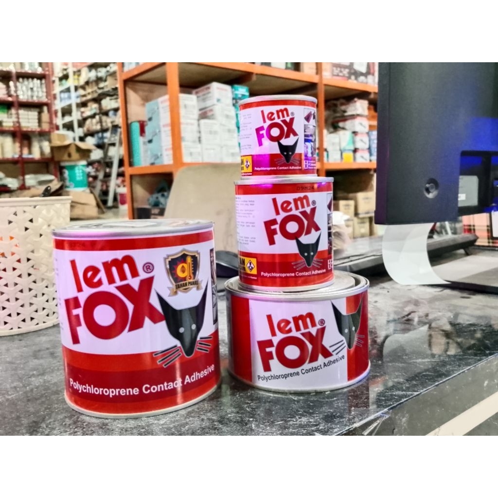 

Lem fox merah kaleng