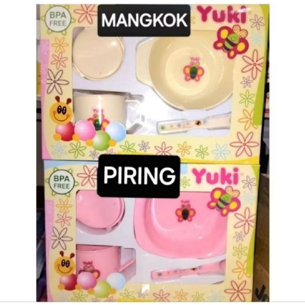 Yuki Feeding Set Kotak Piring / Mangkok Alat Makan Bayi /Anak