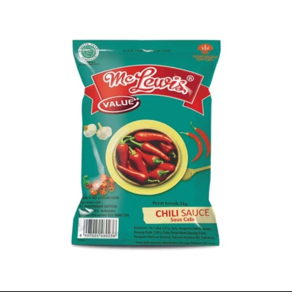 

Mc Lewis Value Chili Sauce Saus Cabe 1 kg
