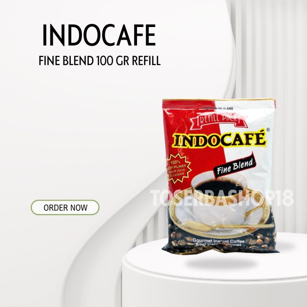 

Kopi Hitam / Kopi Asli INDOCAFE Fine Blend / Refil Pack / 100Gr / halal