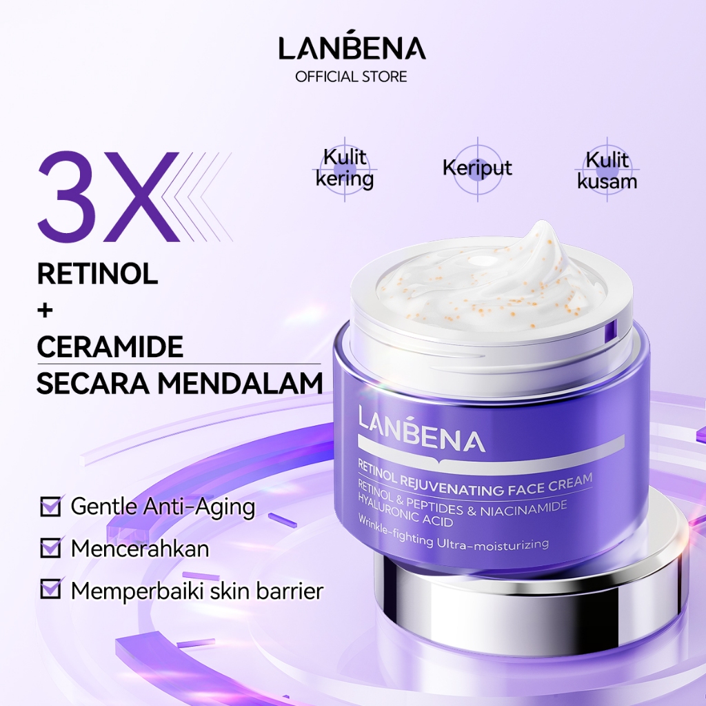 [NEW] LANBENA 3X Retinol Renewal Cream - krim antioksidan anti penuaan dan pengurang kerutan