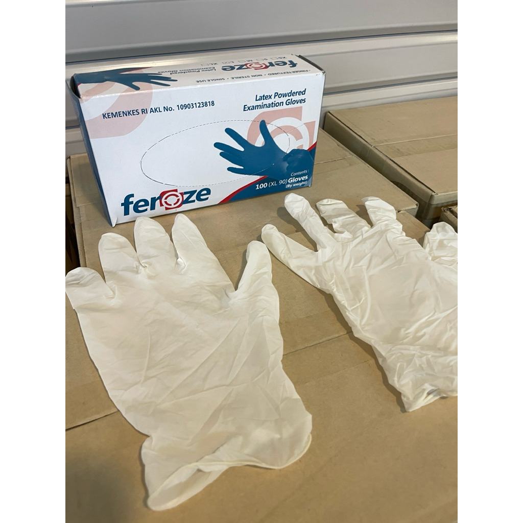 SARUNG TANGAN KARET LATEX FEROZE / Sarung Tangan Latex / Sarung Tangan Karet