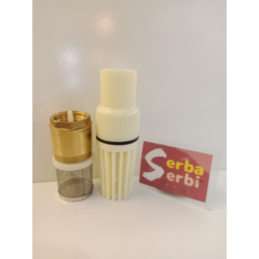 *3/4 KLEP*Klep foot valve penyaring pompa air 3/4" kuningan pvc