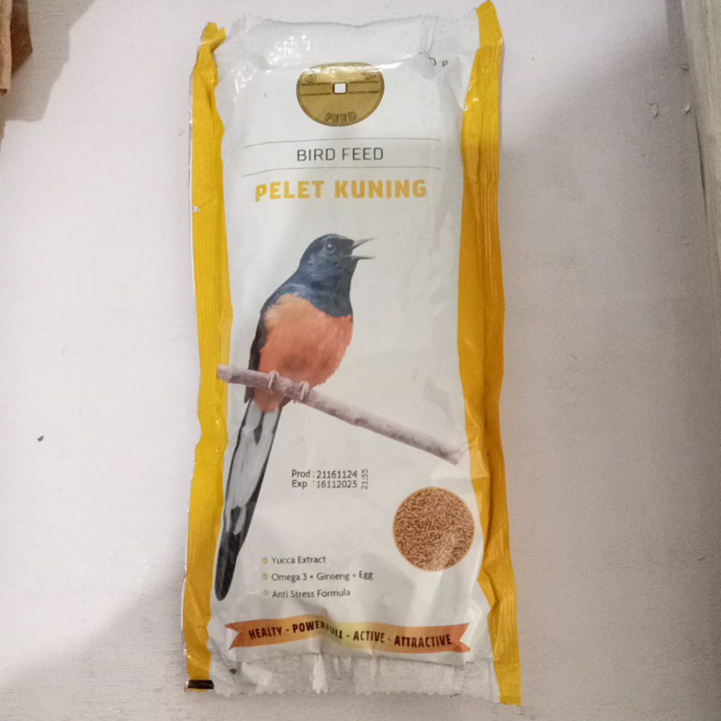 Goldcoin pelet kuning pakan burung