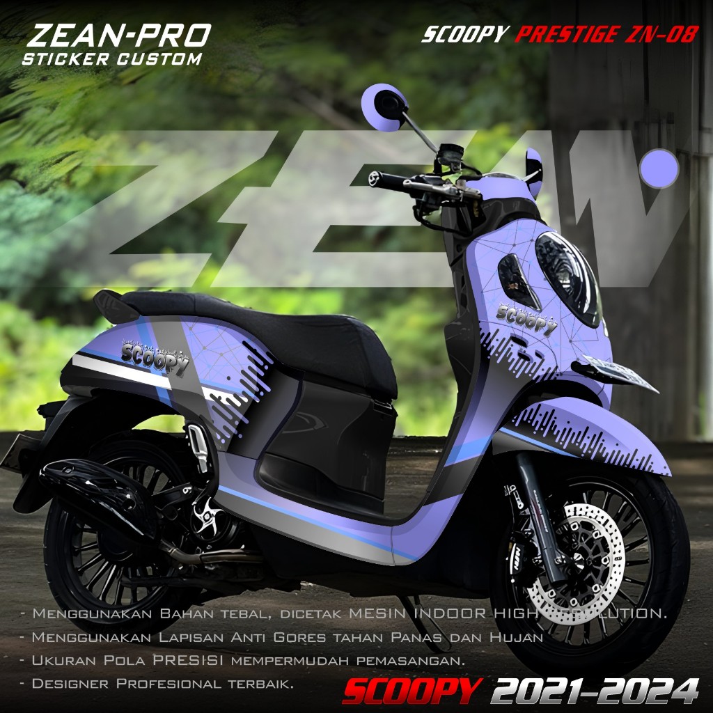 (PROMO COD) TERBARU Decal Sticker Motor Scoopy New 2021 2022 2023 2024 Full Body - Sticker Skotlet V