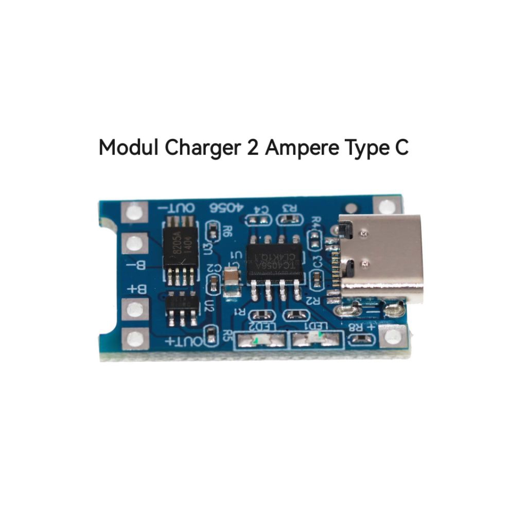 Modul charger baterai 18650 type C