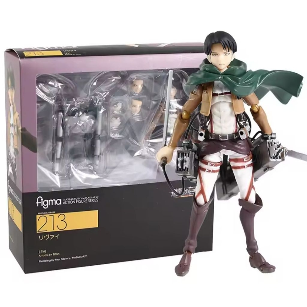 action figure attack on titan eren yeager mikasa eren levi figma