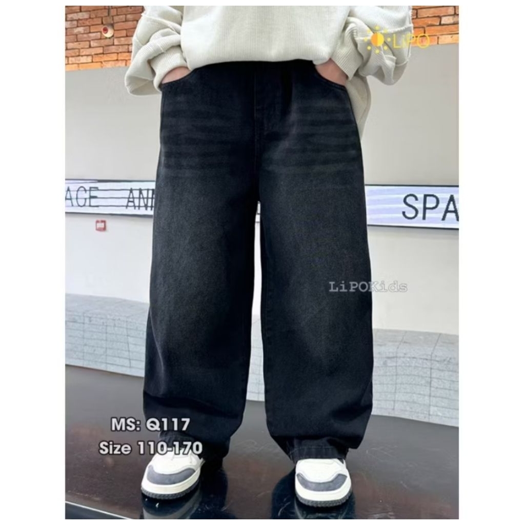 CELANA LEVIS KULOT/CELANA PANJANG LEVIS GAMBRONG/JEANS ANAK PEREMPUAN USIA 8-13TAHUN