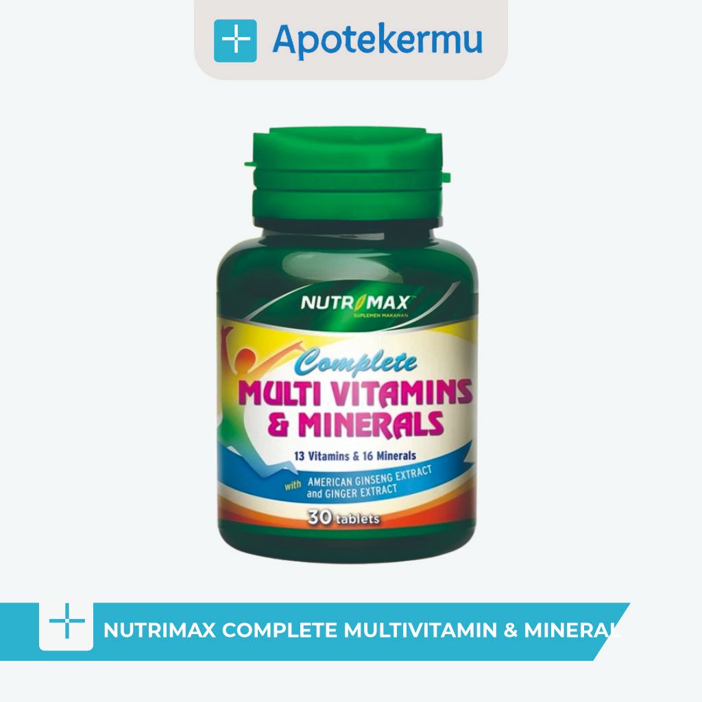 NUTRIMAX COMPLETE MULTIVITAMINS MINERALS GINSENG ENERGI VITALITAS IMUNITAS
