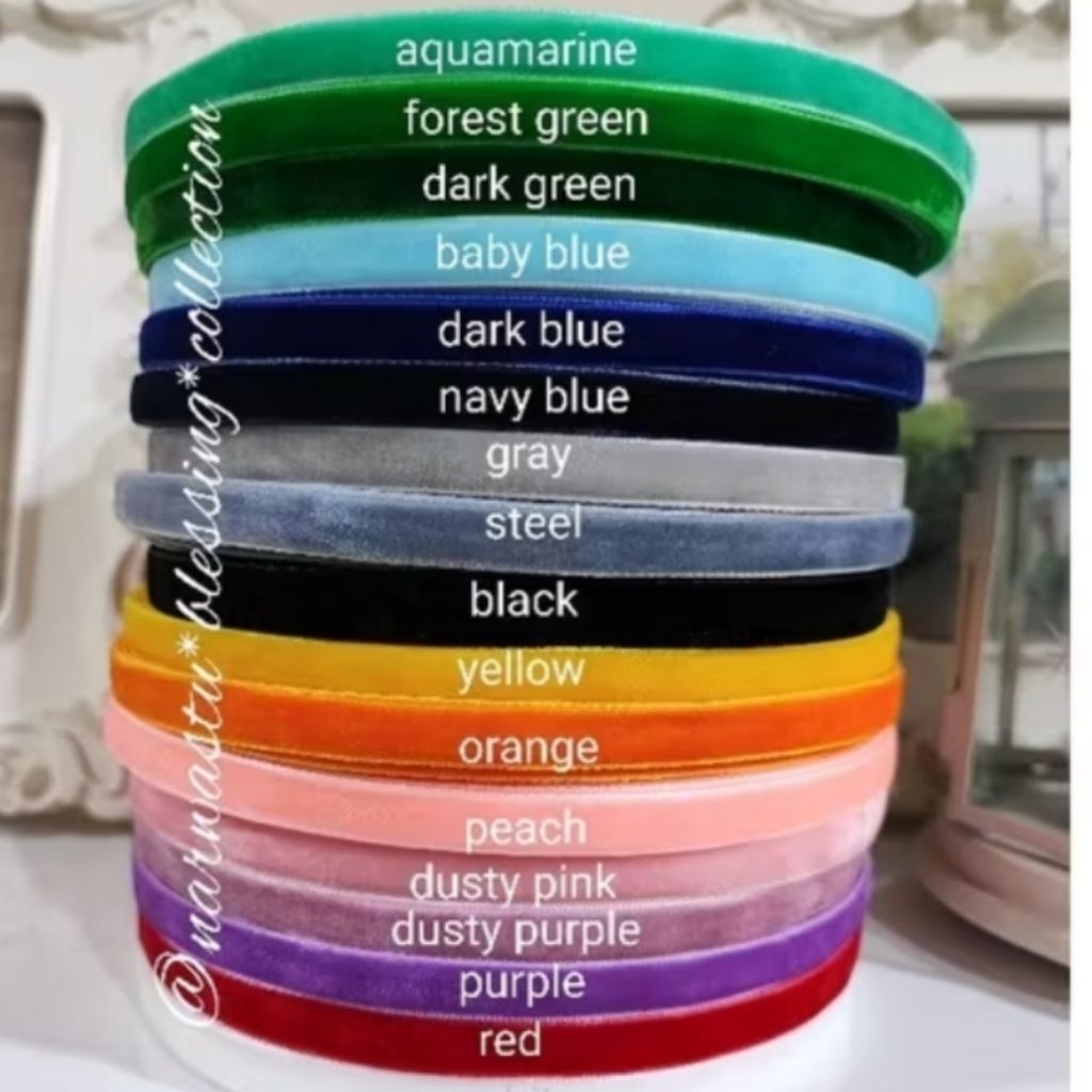 

20 yard Pita Bludru / Pita Velvet / Pita Suede 1cm ( 3/8" )