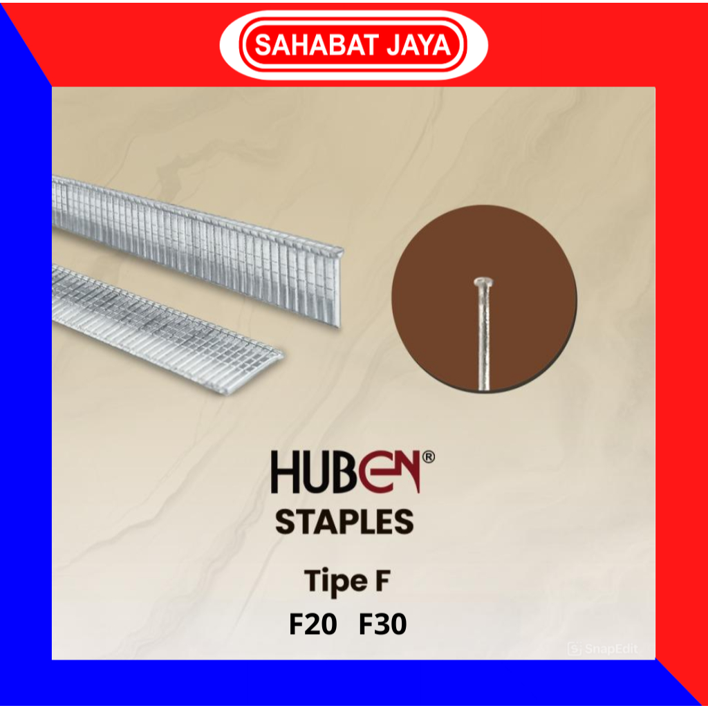 

HUBEN Isi Paku Tembak Staples Refill Nail Gun Stapler Per Kotak