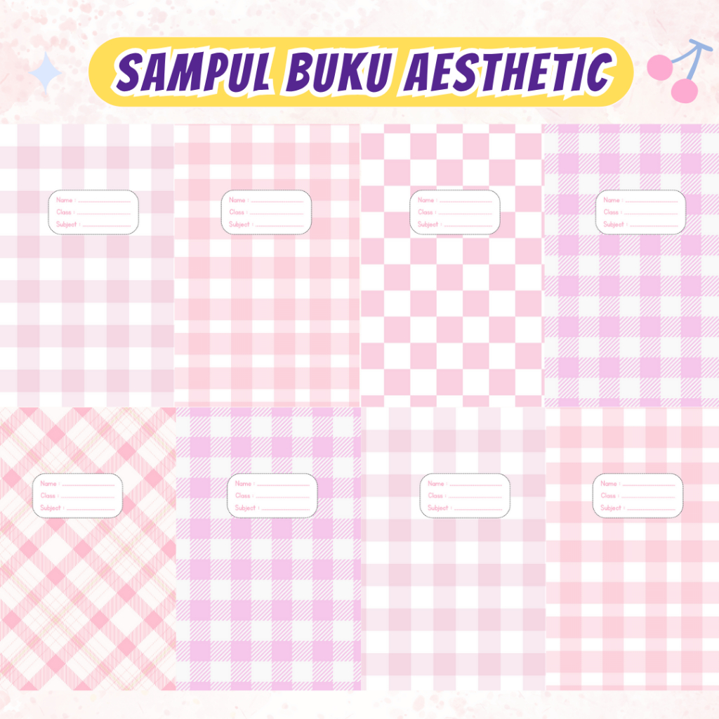 

(10lembar) SAMPUL Buku Aesthetic PINK SIDU BIG BOSS BIG CAMPUS Estetik