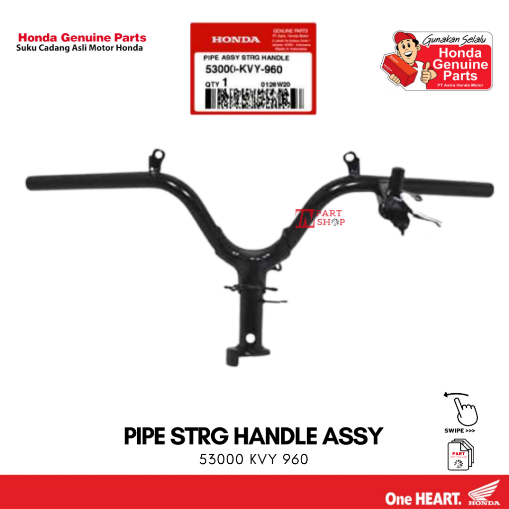 Stang Stir (Pipe Strng Handle Assy) - BeAT Karbu / 53000-KVY-960