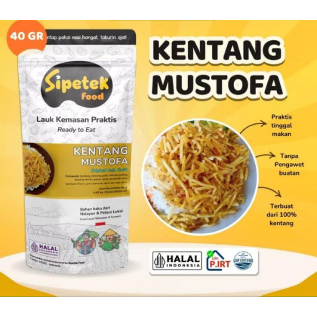 

KENTANG MUSTOFA 40gram Rasa Pedas Manis dan Asin Gurih [Reseller]