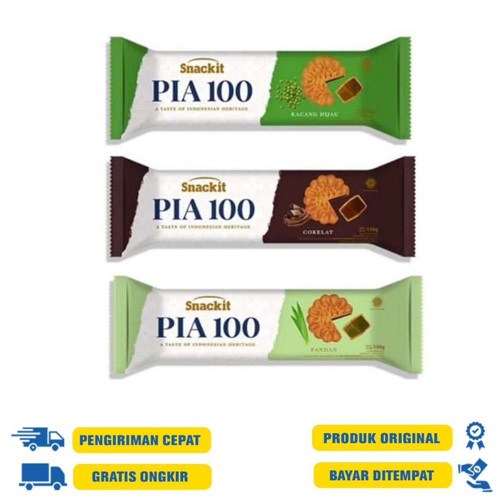 

Snackit Kue Pia 100 150 GR - Coklat | Kacang Hijau| Pandan