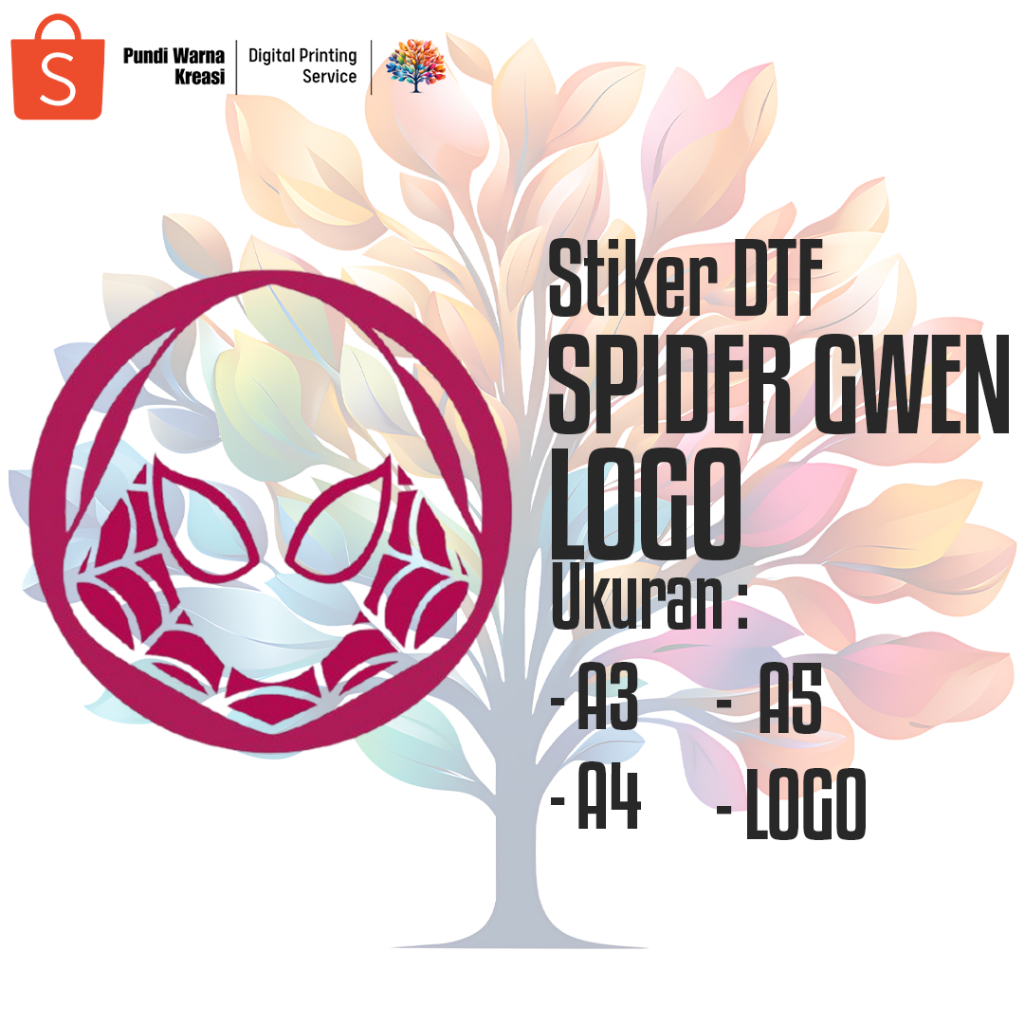 

Stiker DTF Spider Gwen Logo (A3,A4,A5,LOGO)
