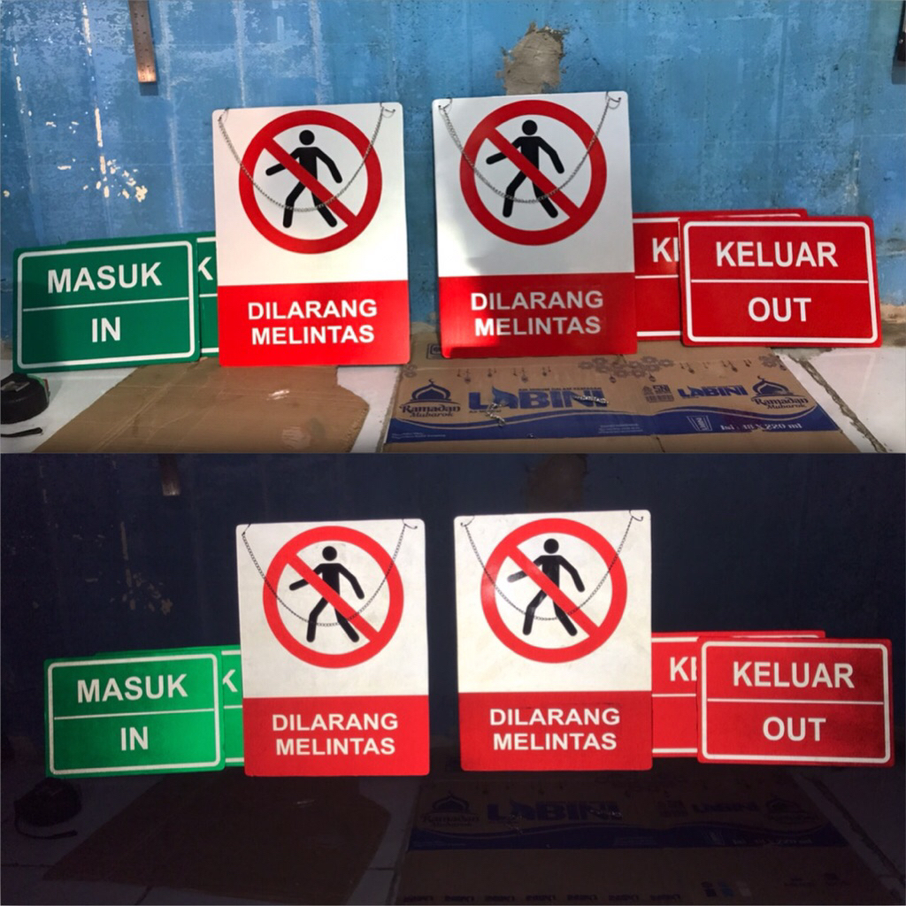 

custom sticker rambu markah stiker sign in peringatan petujuk arah