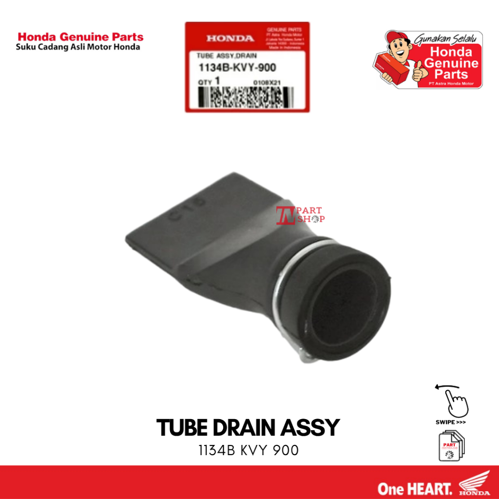 Karet Tutup Pembuangan CVT (Tube Assy Drain) - Matic / 1134B-KVY-900