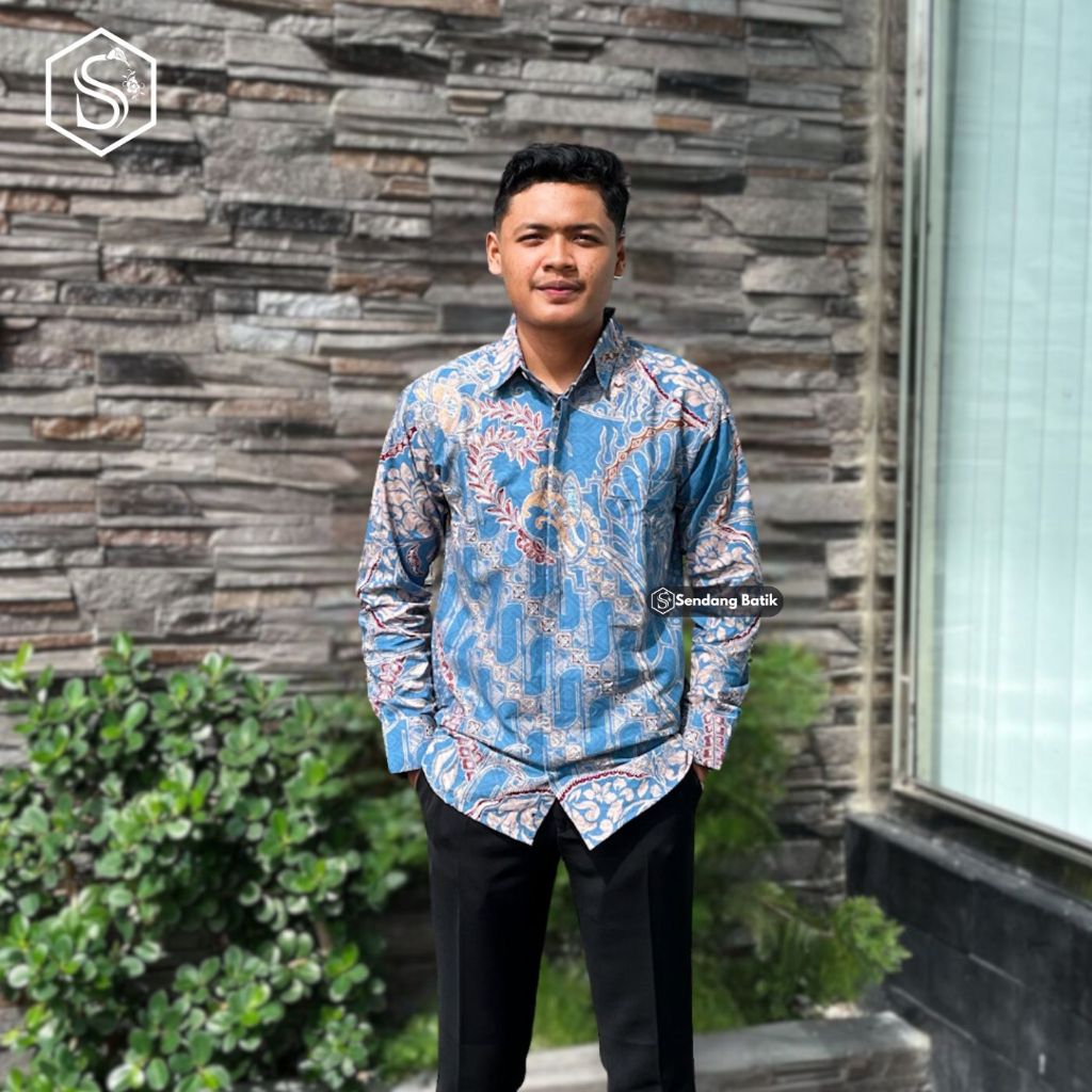 SENDANG BATIK Kemeja baju atasan hem batik pria premium lengan panjang lapis full furing erro motif 