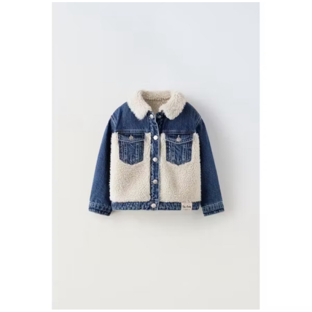 ZARA - Denim Puffer Jacket