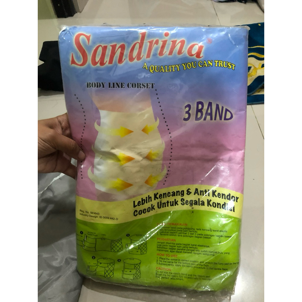 KORSET INSTAN SANDRINA (3 BAND) / KORSET SETELAH MELAHIRKAN  / STAGEN ELASTIS