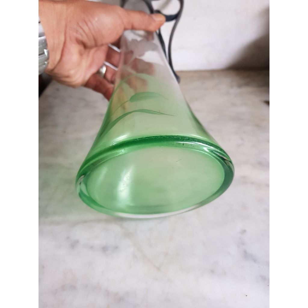 botol antik kristal tinggi 38 cm