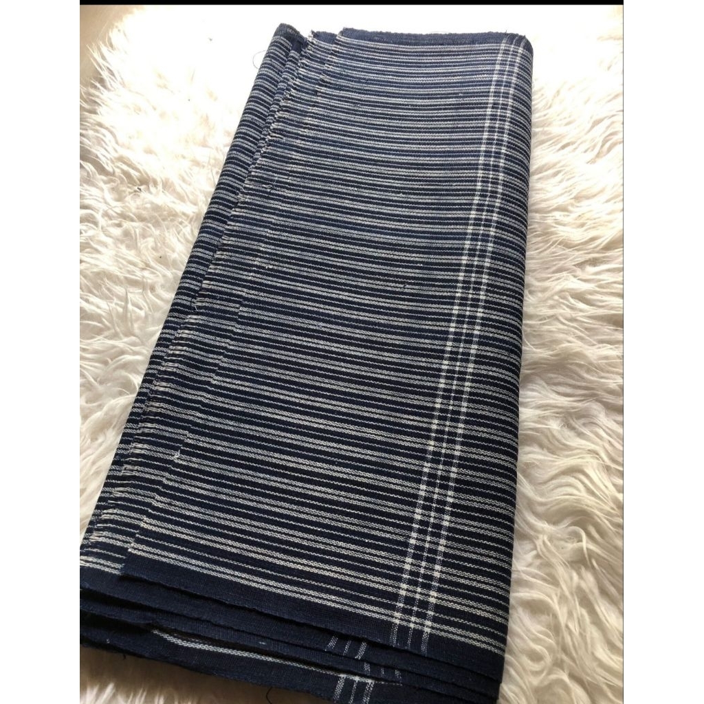 Jarik 3 meter Tenun lurik bribil hitam putih / jarik gendong jamu / selendang tenun / sleemdang gend