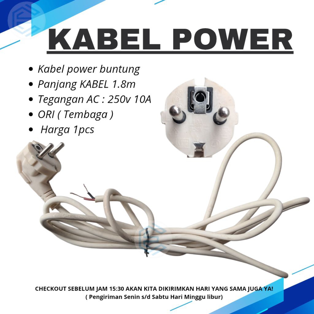 Kabel Power Buntung AC 250V 10A