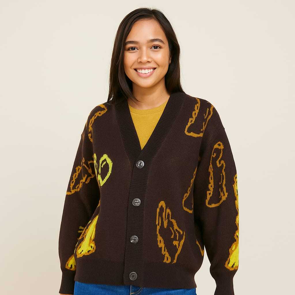 Sweater Rajut Wanita Kekinian – Kardigan Tebal Lembut Outer Rajut Simple Elegan