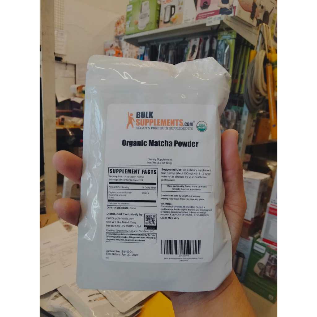 

Organic Matcha Powder Culinary Grade Bubuk Teh Hijau Matcha Murni Bulk Supplements 100 gram
