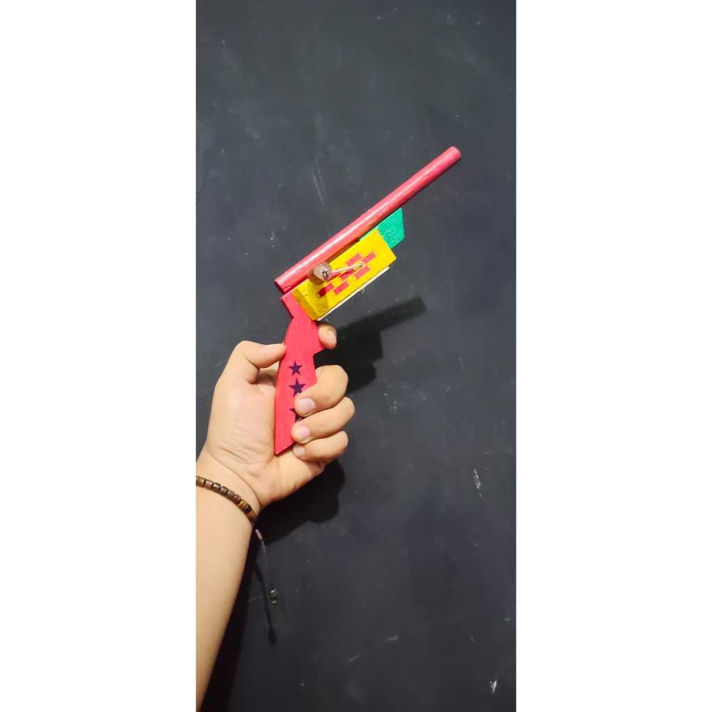 Mainan Anak Pistol Kayu Mainan Etek Jadul Tembakan Kayu Tradisional Murah Berkualitas
