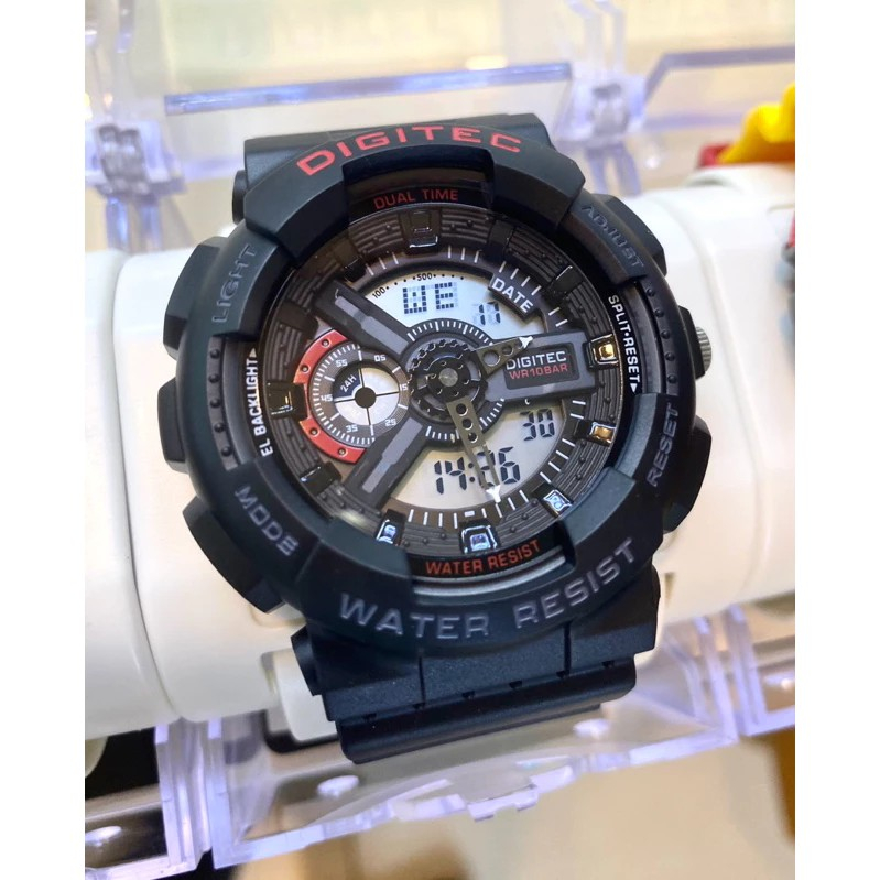 Original 100% Digitec DA-2020T Jam Tangan Pria Double Time DA2020T 2020 2020T Garansi Resmi 1 Tahun