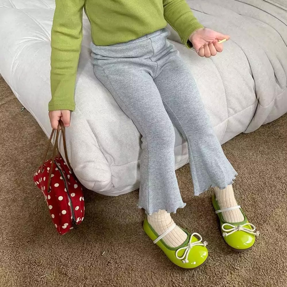 Claryn kids - Legging Cutbray Keriwil Anak Perempuan Rib Premium 1-7 Tahun Celana Legging Curly Anak