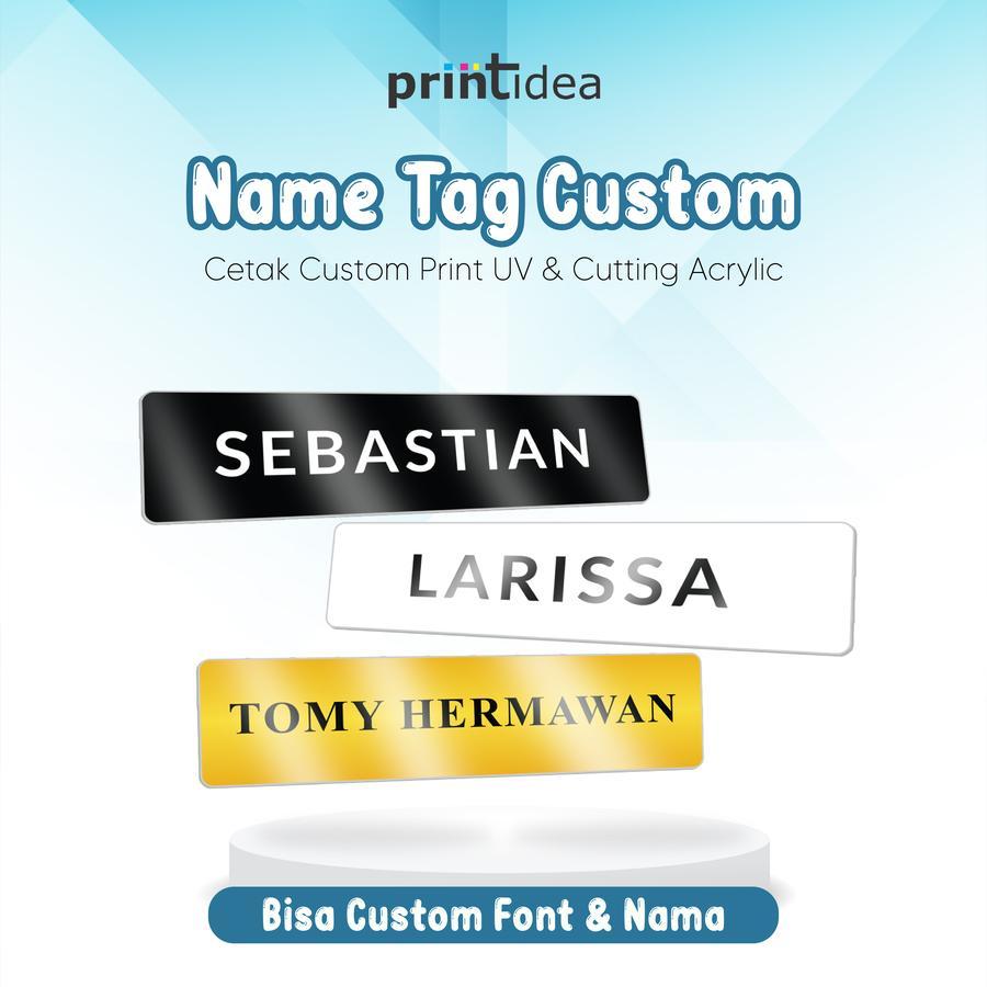 

Nametag Custom Bisa Satuan Akrilik Papan Nama Lencana Nama Badge Karyawan Custom Pin Name Tag