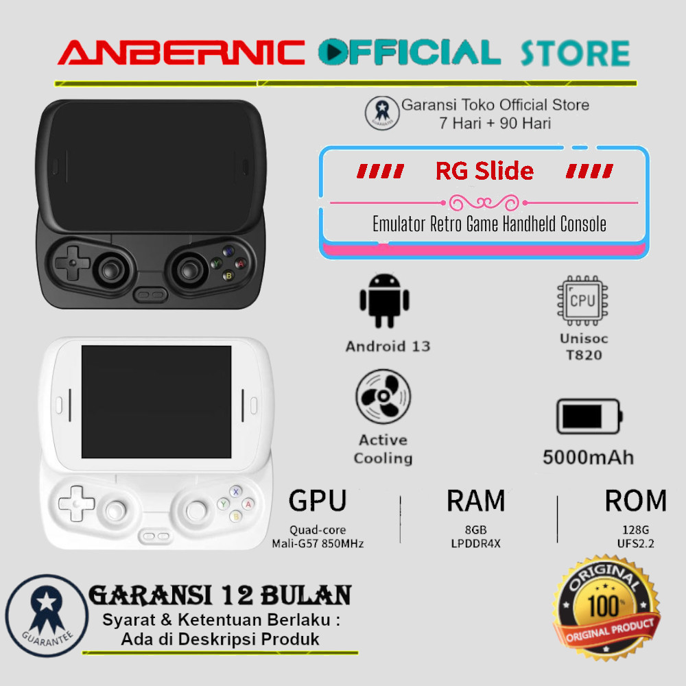 ANBERNIC RG Slide Handheld Retro Video Game Console Game Classic Game PS1 PSP PS2 Portable Android O