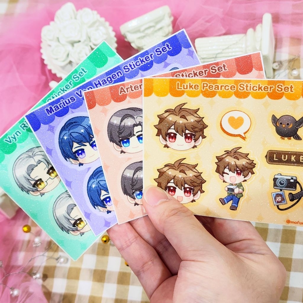 

Tears of Themis Glitter Sticker Sheet Artem Luke Vyn Marius by Mofumiruku