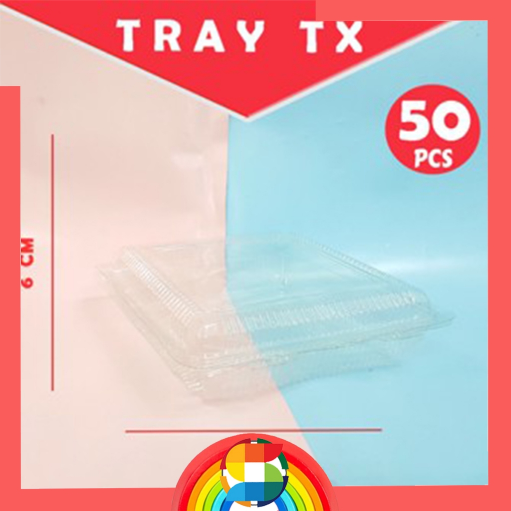 ( ISI 50PCS ) Mika Box Kue Bolu Mini / Mika Makanan Ringan / Kue Bolu Tray