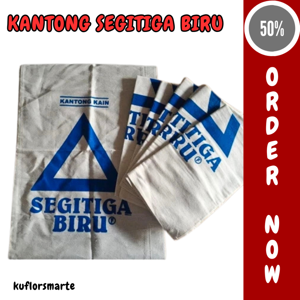 Karung Gandum Segitiga Biru Karung Kandi Bahan Ospek Mos Kain Gandum Segitiga Biru