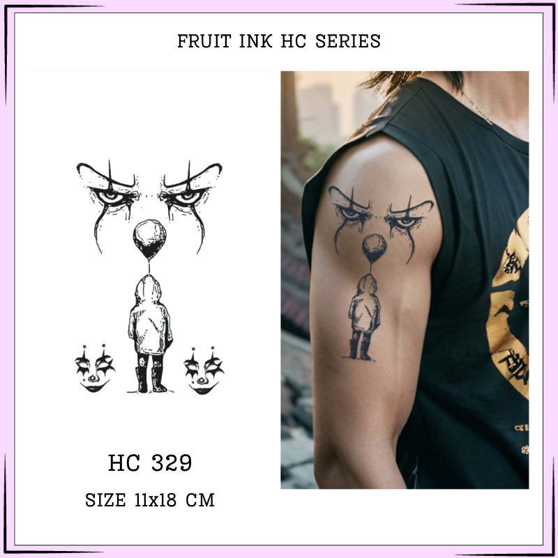 Motify Premium Tattoo Temporary HC-329 Fruit Ink Tato Temporer Motif mata joker anak kecil keren tah