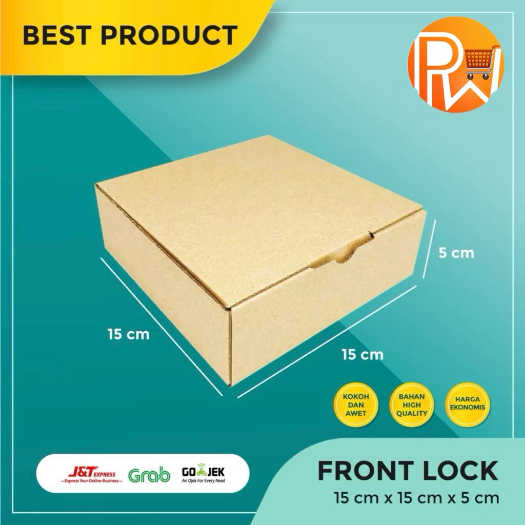 

Kardus Dus Pizza Polos 15x15x5 cm / Gift Box Coklat Die Cut Kraft Baju Kue [ECERAN]