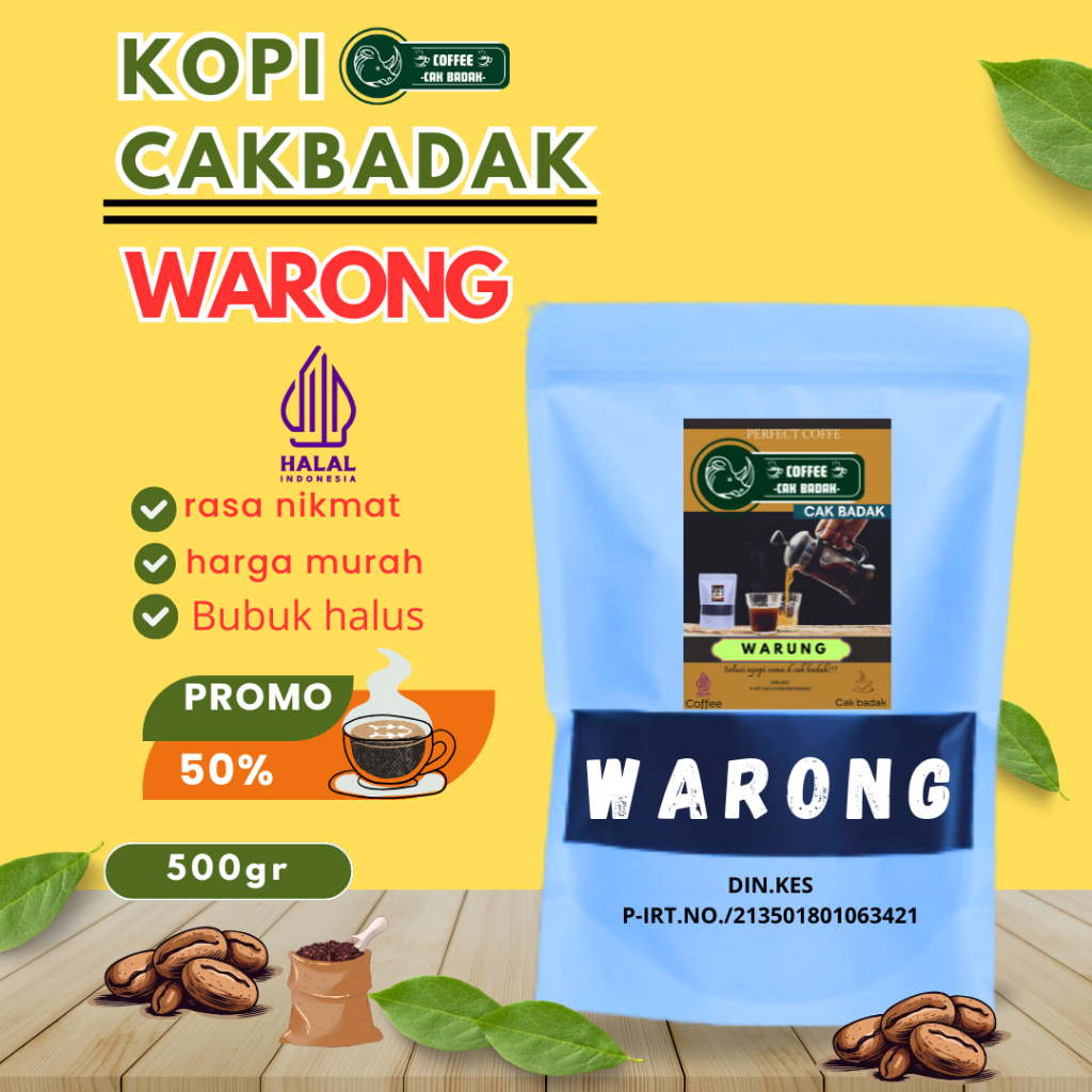 

Kopi bubuk WARONG isi 500 Gr kopi bubuk halus
