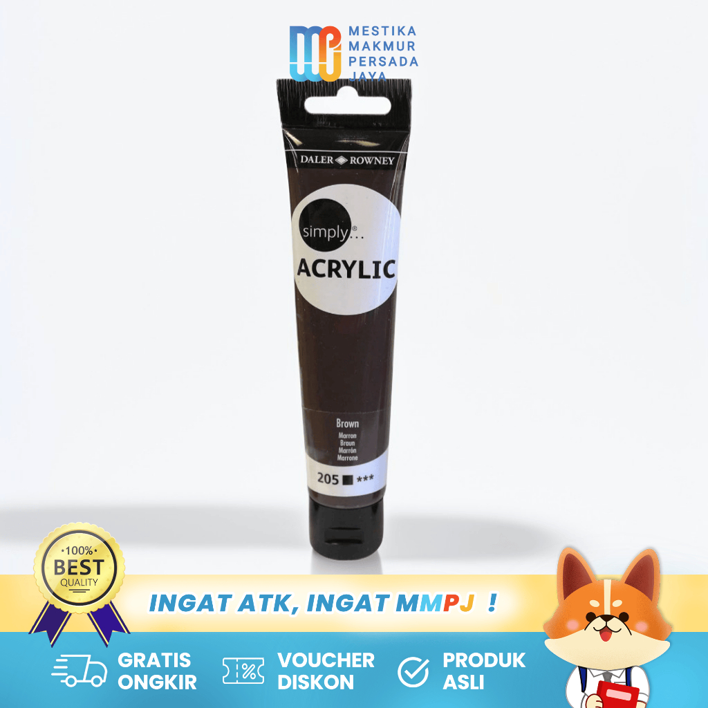 

Daler Rowney Simply Acrylic Paint Brown - Cat Akrilik Coklat 75 Ml 126975205