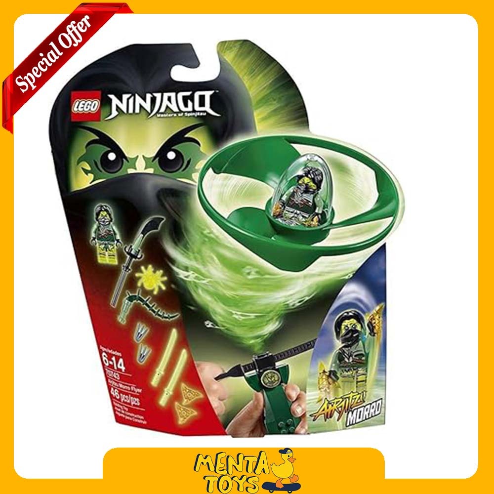 LEGO Ninjago # 70743 Airjitzu Morro Flyer Green Gold Shurikens Sword