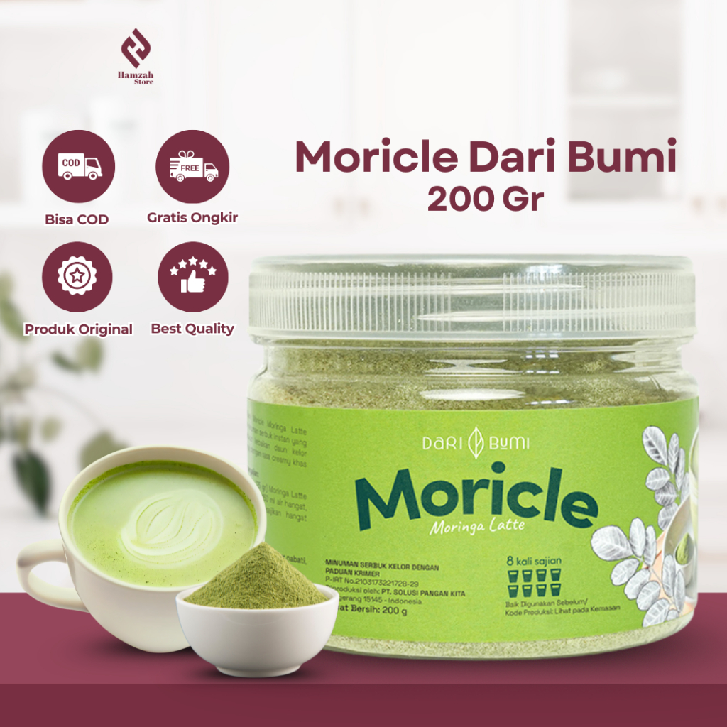 

Moricle Daribumi 200 gr Moringa Latte Bubuk Minuman Daun Kelor Premium