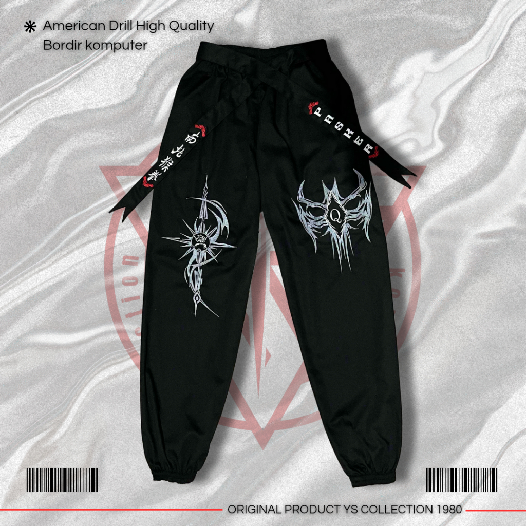 celana bordir ikspi bahan drill | celana panjang ikspi kera sakti | celana panjang kera sakti